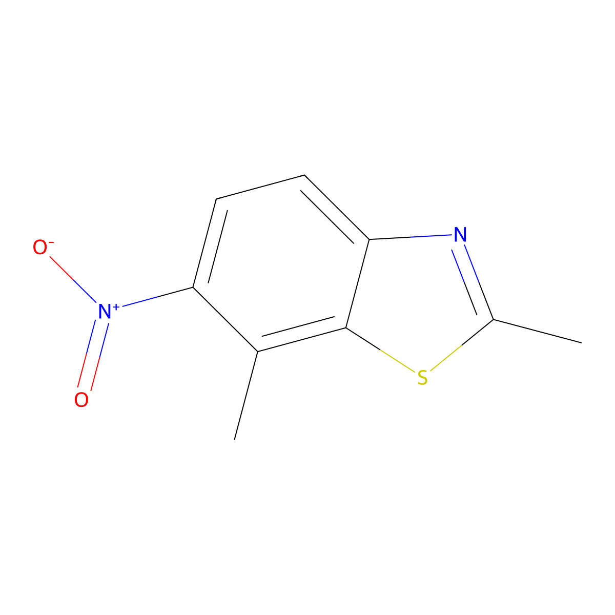 2,7-Dimethyl-6-nitrobenzo[d]thiazole molecular structure, CAS 72206-94-1