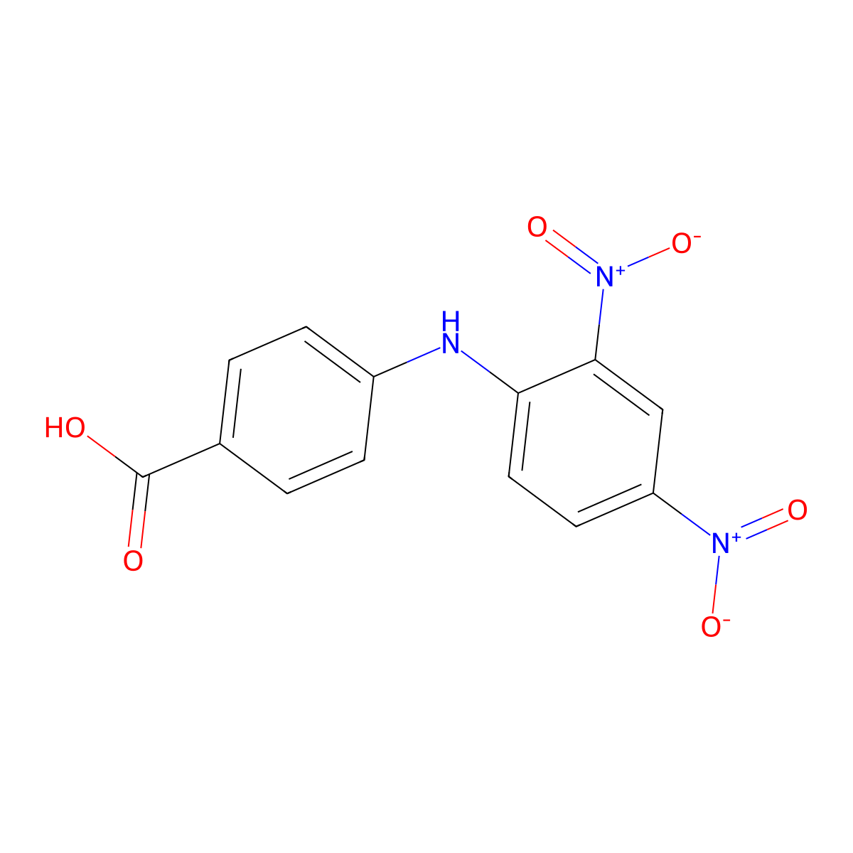 4-Carboxy-2',4'-dinitrodiphenylamine molecular structure, CAS 7221-23-0