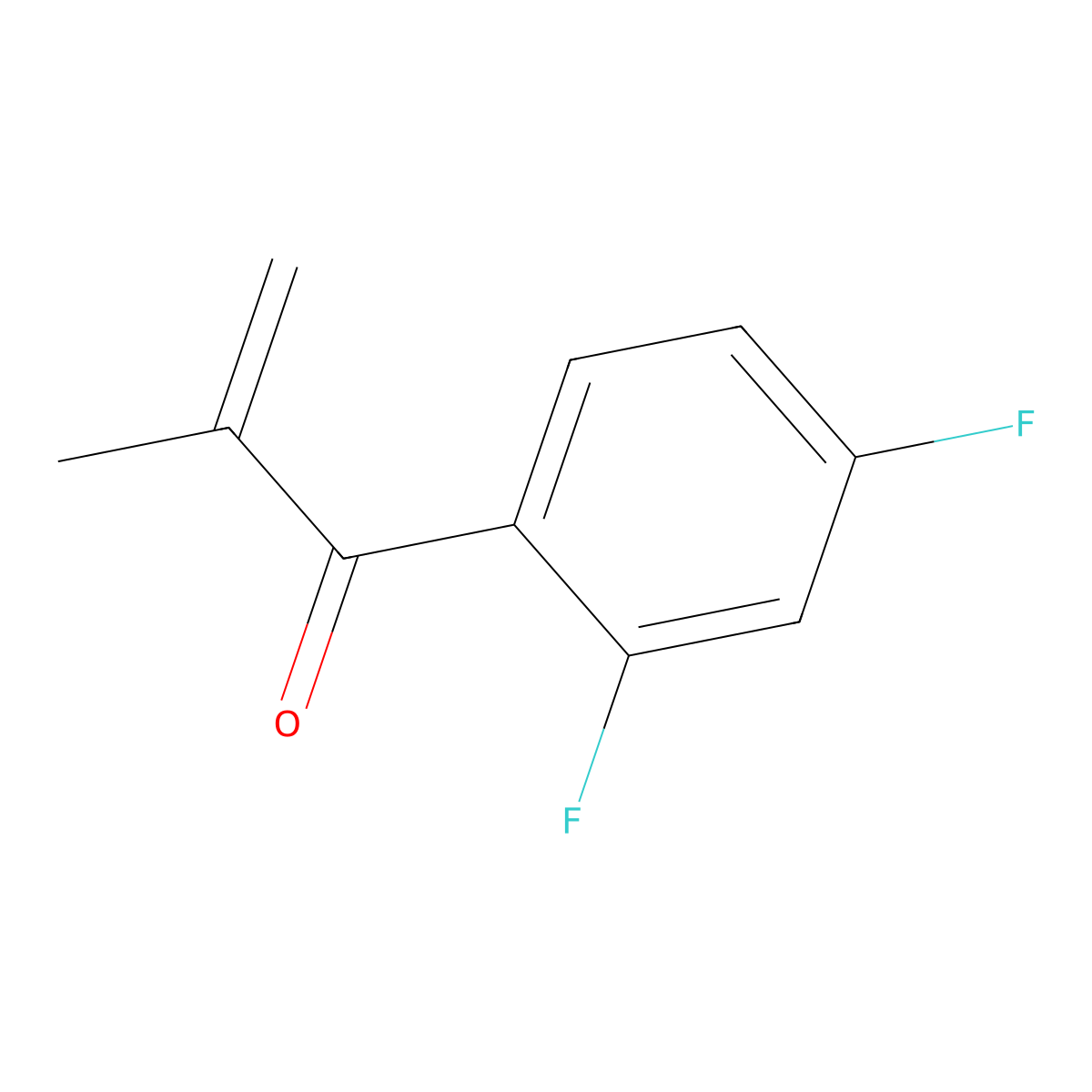 1-(2,4-Difluorophenyl)-2-methyl-2-propenone molecular structure, CAS 72216-02-5