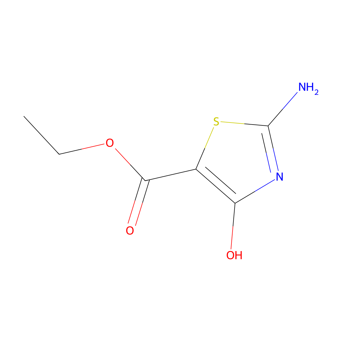 Ethyl 2-amino-4-hydroxythiazole-5-carboxylate molecular structure, CAS 72218-74-7