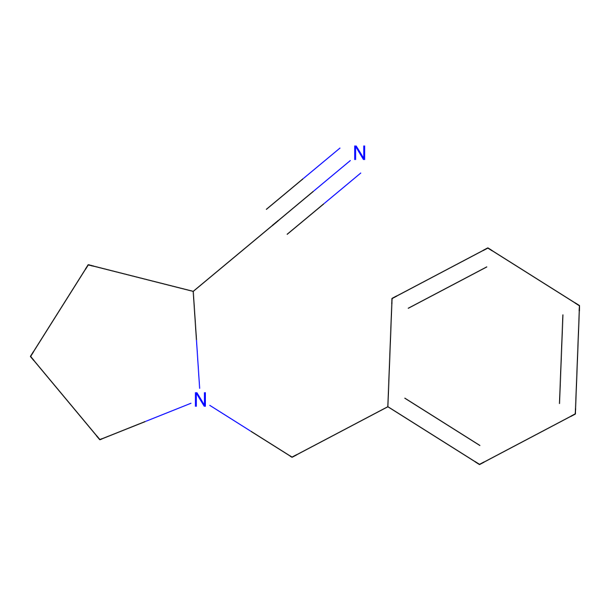 1-Benzylpyrrolidine-2-carbonitrile molecular structure, CAS 72219-09-1