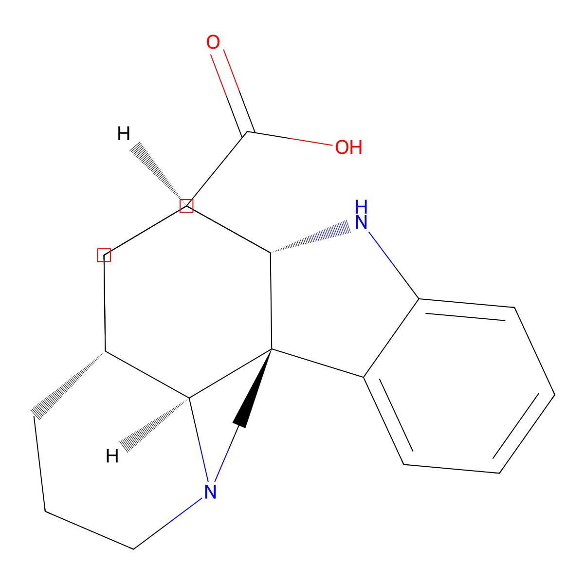 Kopsininic acid molecular structure, CAS 7222-19-7