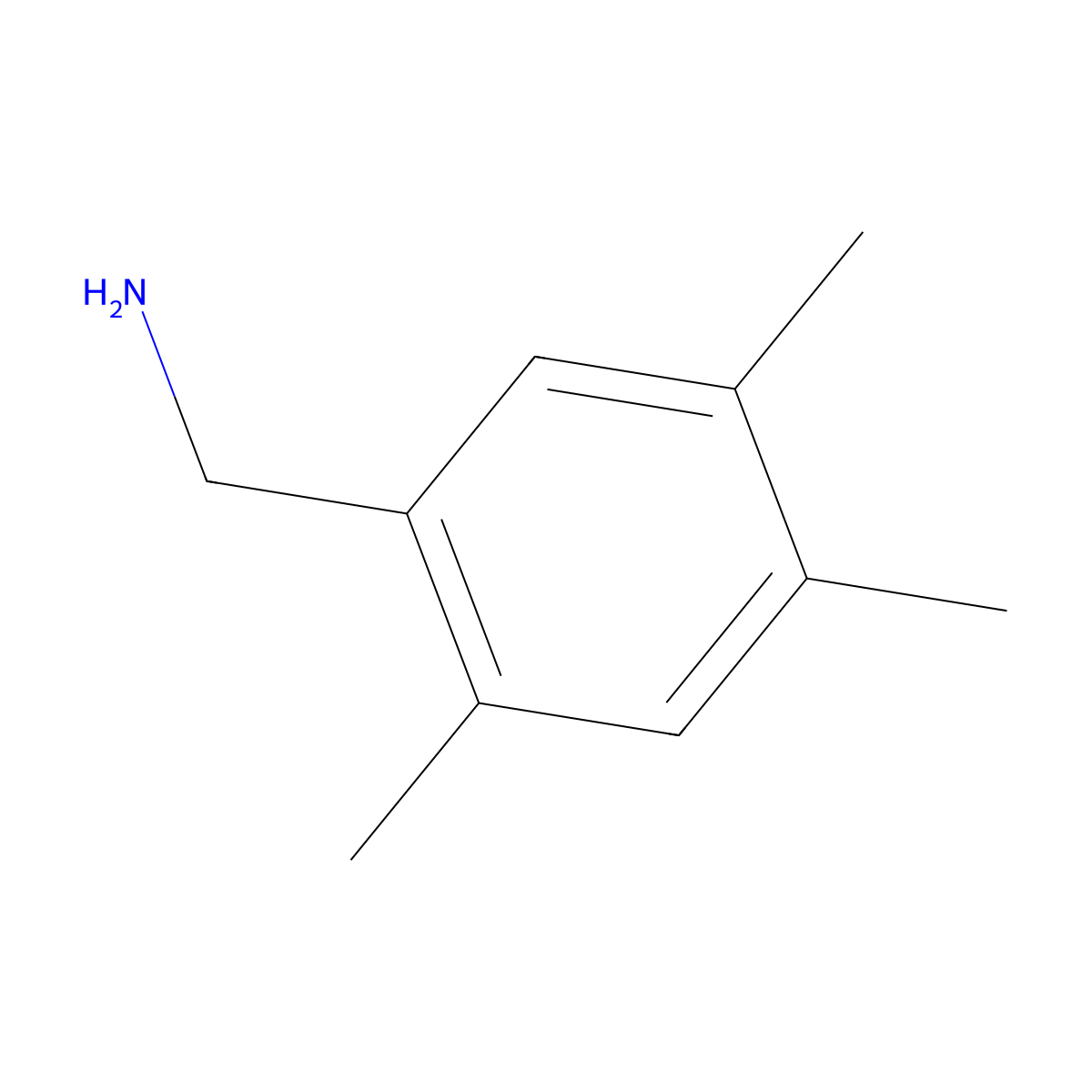 1-(2,4,5-Trimethylphenyl)methanamine molecular structure, CAS 72221-85-3