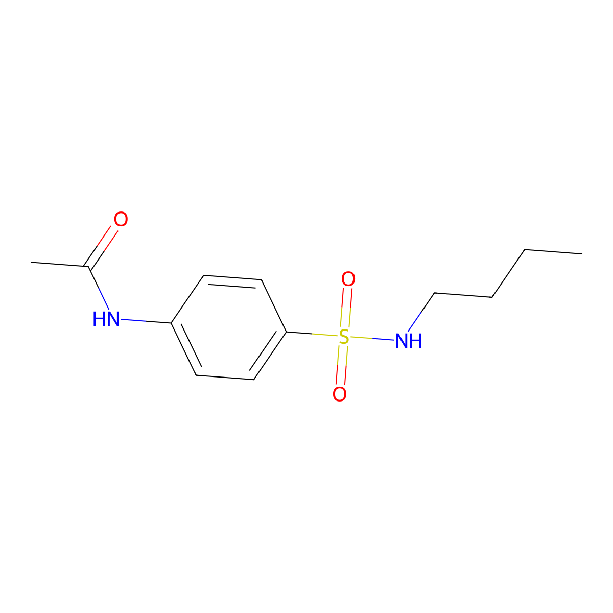 N-[4-(butylsulfamoyl)phenyl]acetamide molecular structure, CAS 72225-61-7