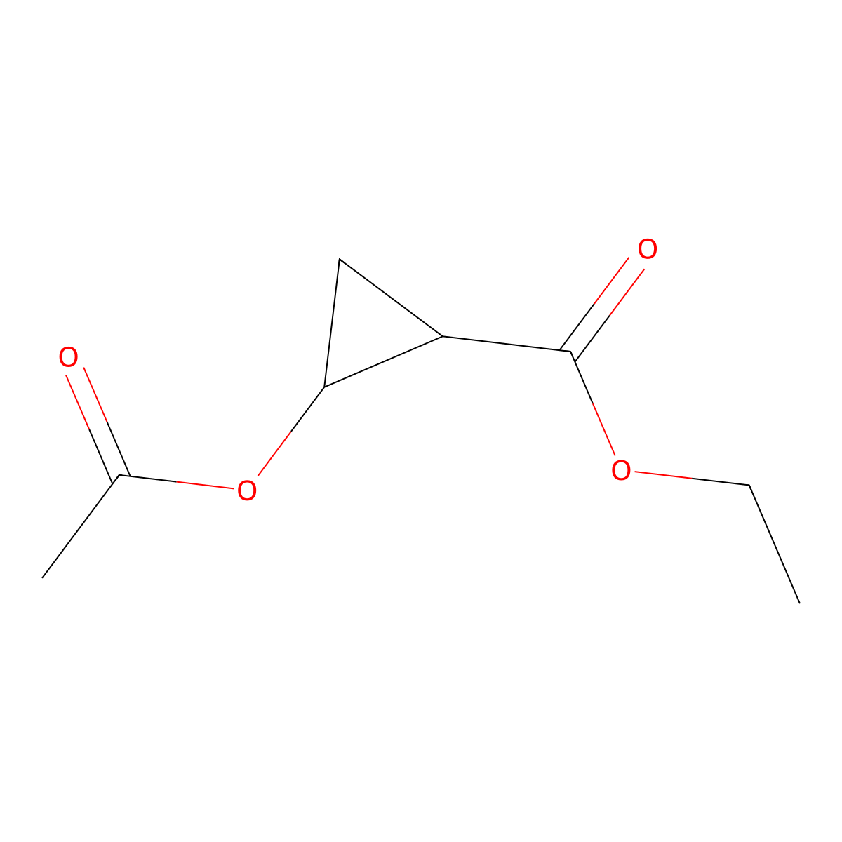Ethyl 2-(acetyloxy)cyclopropanecarboxylate molecular structure, CAS 72229-07-3