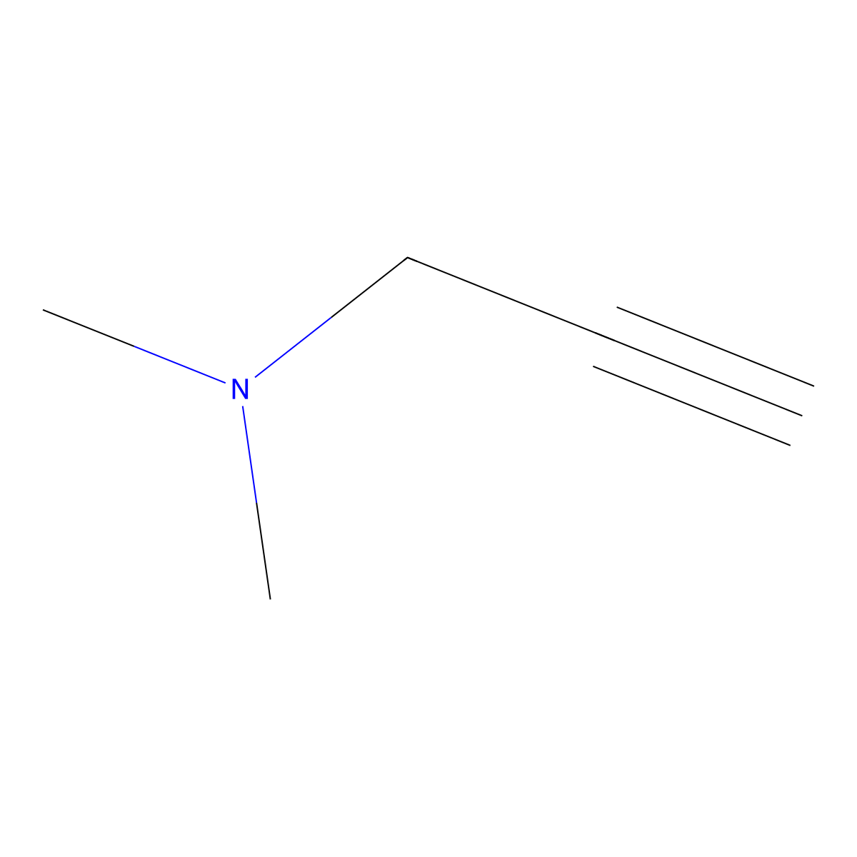 N,N-Dimethylpropargylamine molecular structure, CAS 7223-38-3