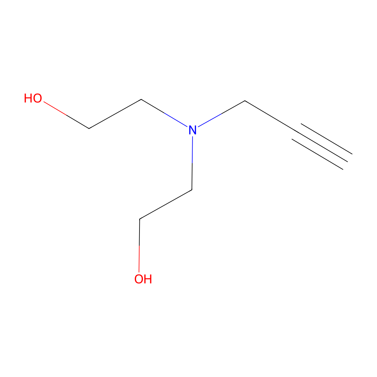 2-[(2-Hydroxyethyl)(prop-2-yn-1-yl)amino]ethan-1-ol molecular structure, CAS 7223-47-4