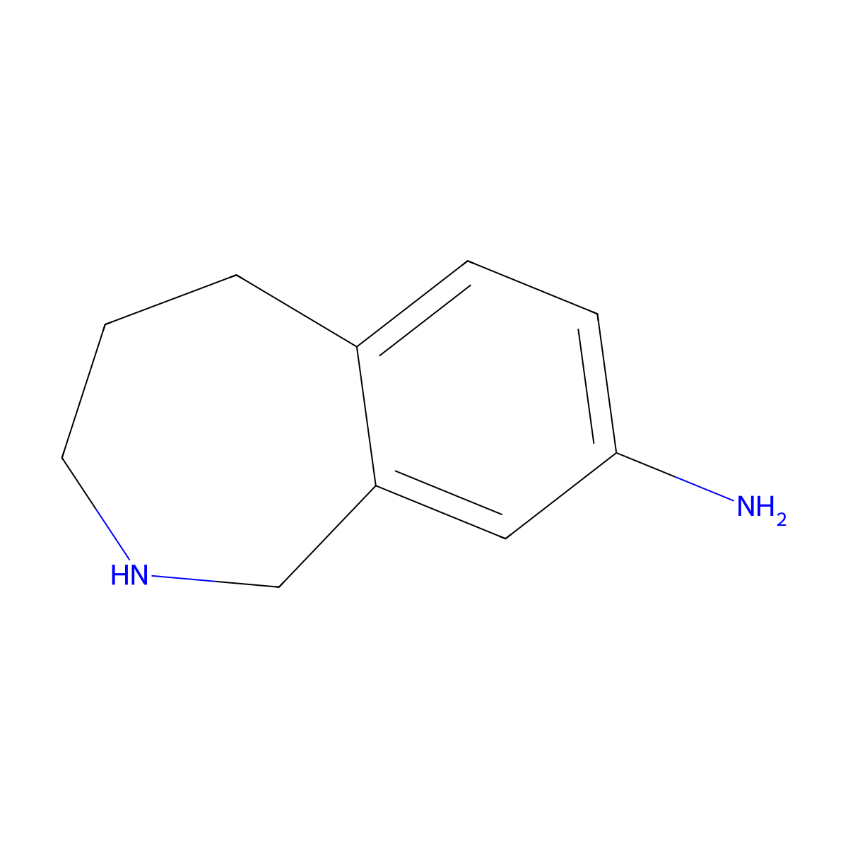 2,3,4,5-Tetrahydro-1H-2-benzazepin-8-amine molecular structure, CAS 72232-25-8
