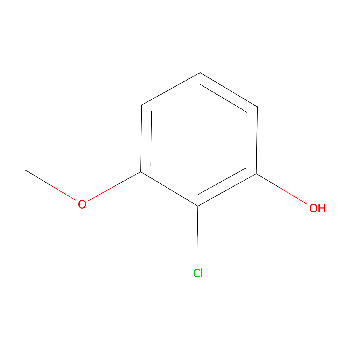 2-Chloro-3-methoxyphenol molecular structure, CAS 72232-49-6