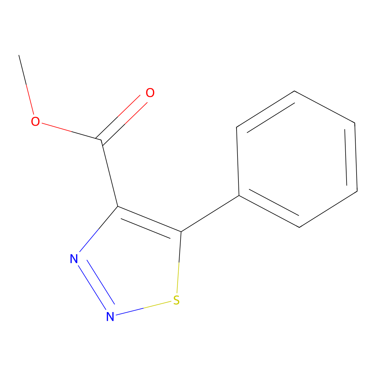 5-Phenyl-[1,2,3]thiadiazole-4-carboxylic acid methyl ester molecular structure, CAS 72234-59-4