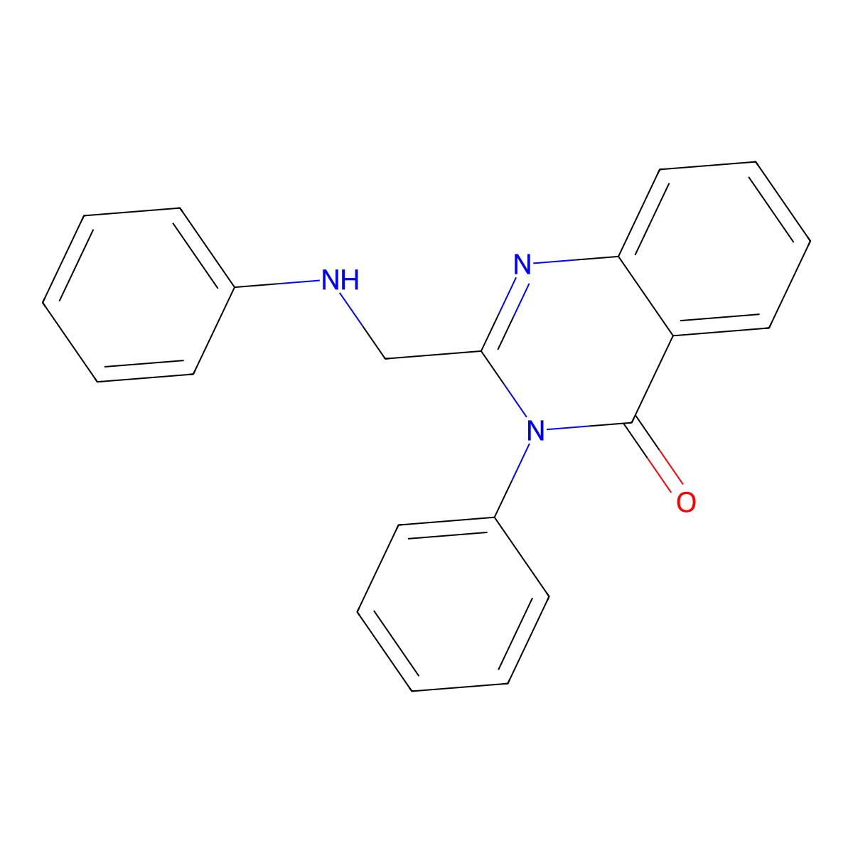 3-Phenyl-2-((phenylamino)methyl)quinazolin-4(3H)-one molecular structure, CAS 72235-16-6