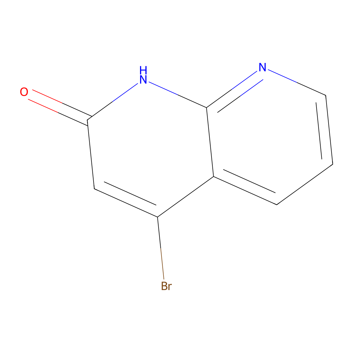 4-Bromo-1,8-naphthyridin-2(1H)-one molecular structure, CAS 72235-36-0
