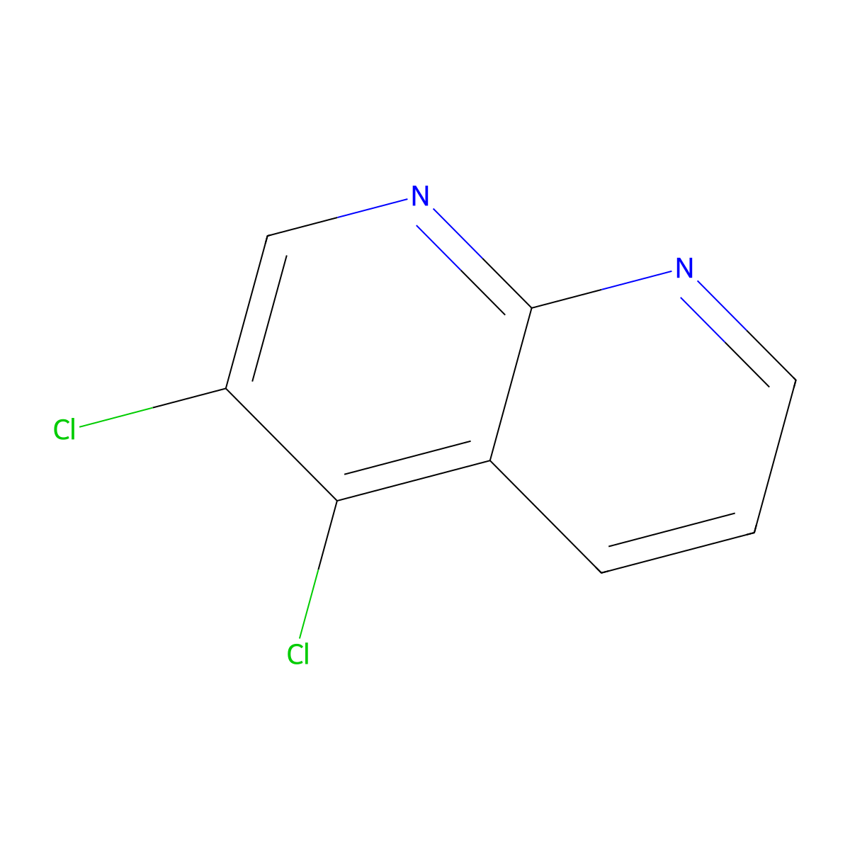 3,4-Dichloro-1,8-naphthyridine molecular structure, CAS 72235-40-6