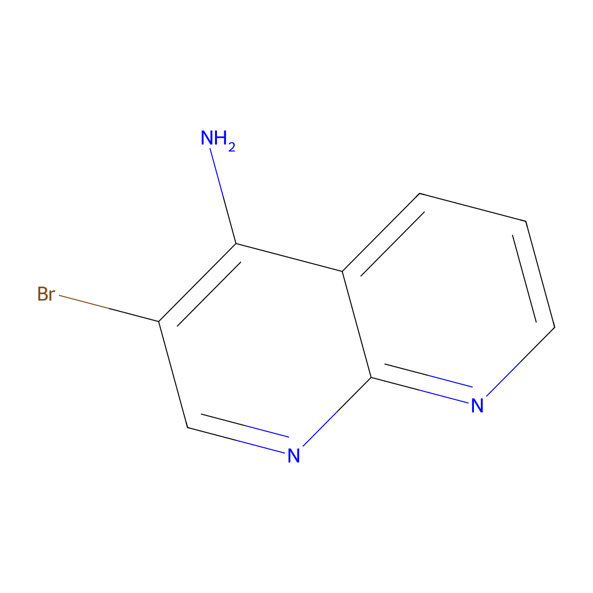 3-Bromo-1,8-naphthyridin-4-amine molecular structure, CAS 72235-41-7