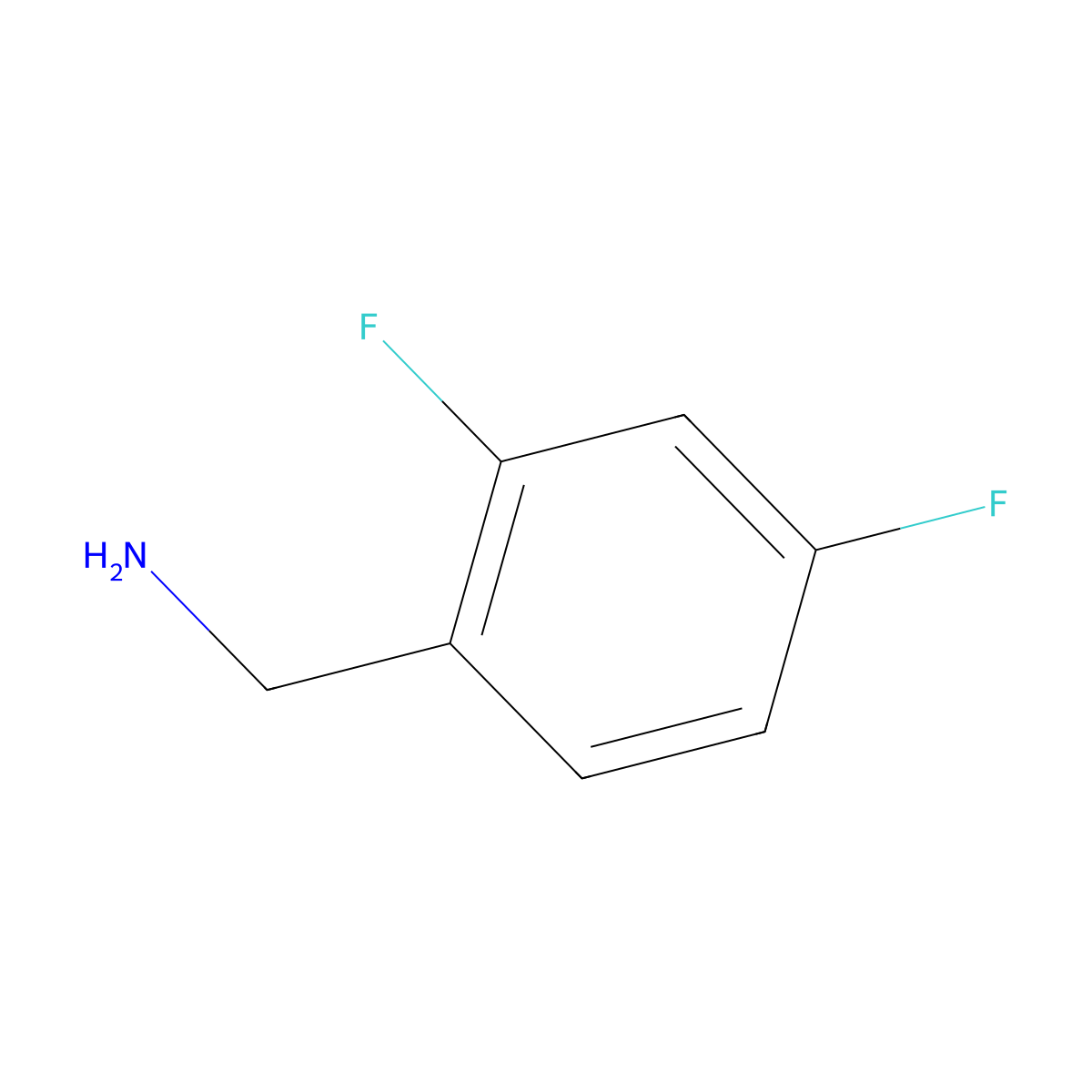 2,4-Difluorobenzylamine molecular structure, CAS 72235-52-0