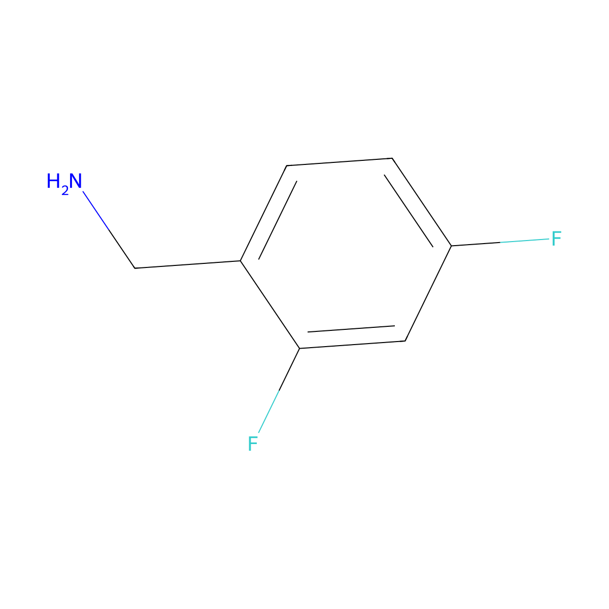 2,4-Difluorobenzylamine molecular structure, CAS 72235-52-0