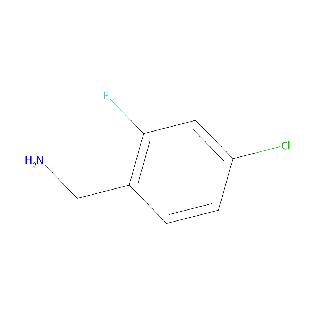 4-Chloro-2-fluorobenzylamine molecular structure, CAS 72235-57-5