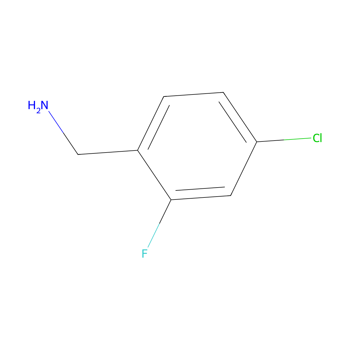 4-Chloro-2-fluorobenzylamine molecular structure, CAS 72235-57-5