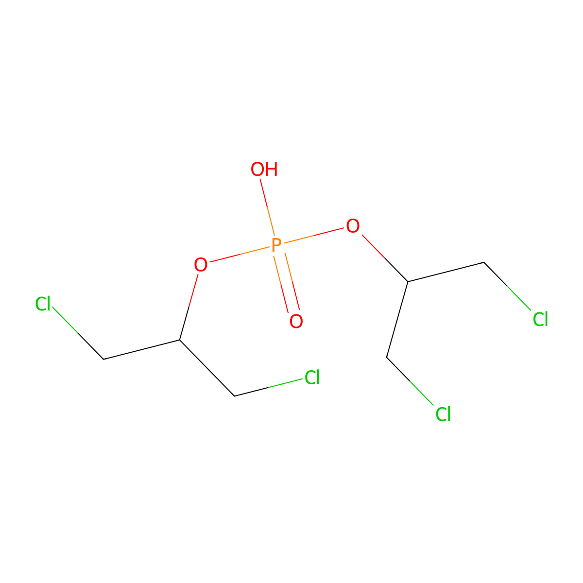 Bis(1,3-dichloro-2-propyl) phosphate molecular structure, CAS 72236-72-7