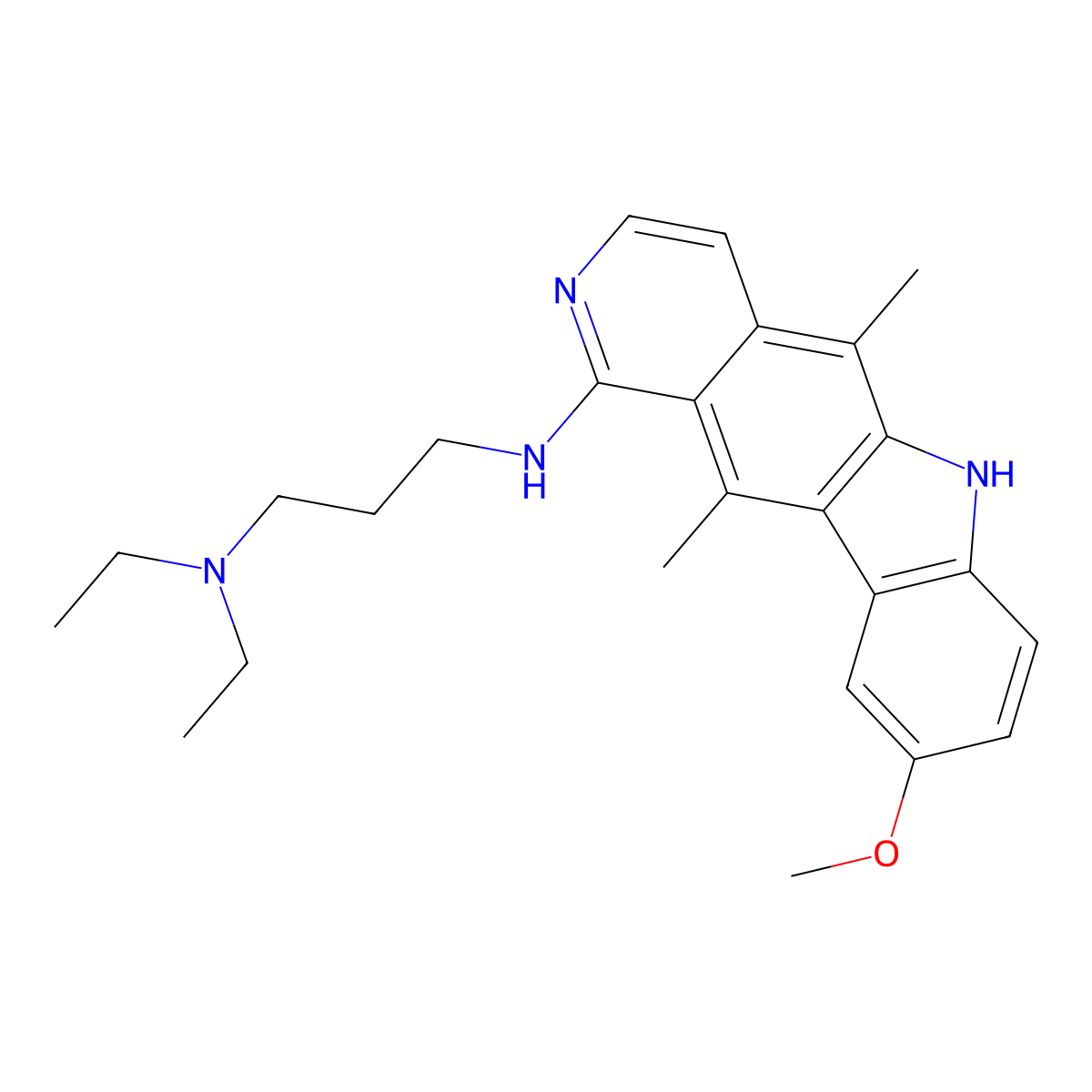 Retelliptine molecular structure, CAS 72238-02-9