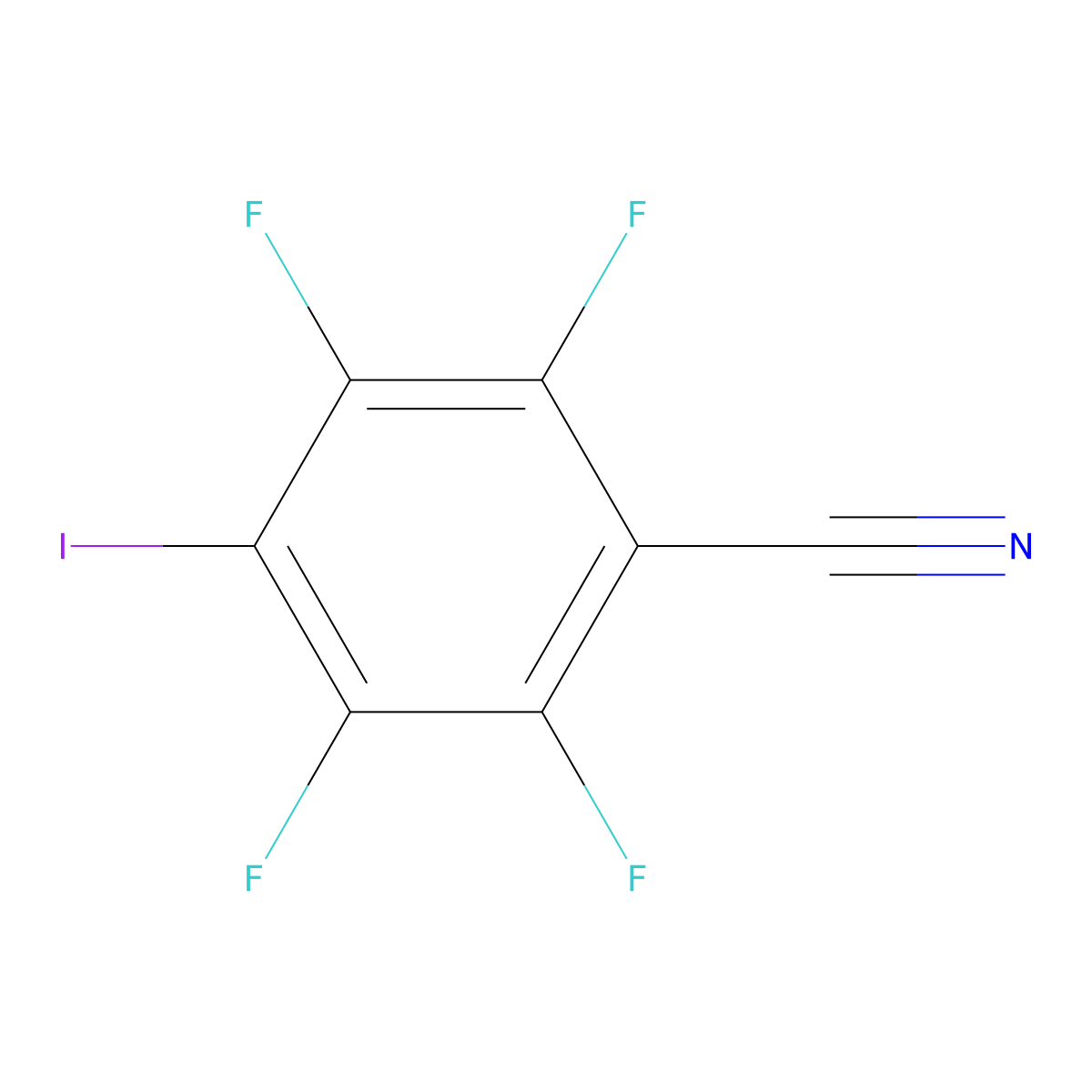 2,3,5,6-Tetrafluoro-4-iodobenzonitrile molecular structure, CAS 7224-56-8