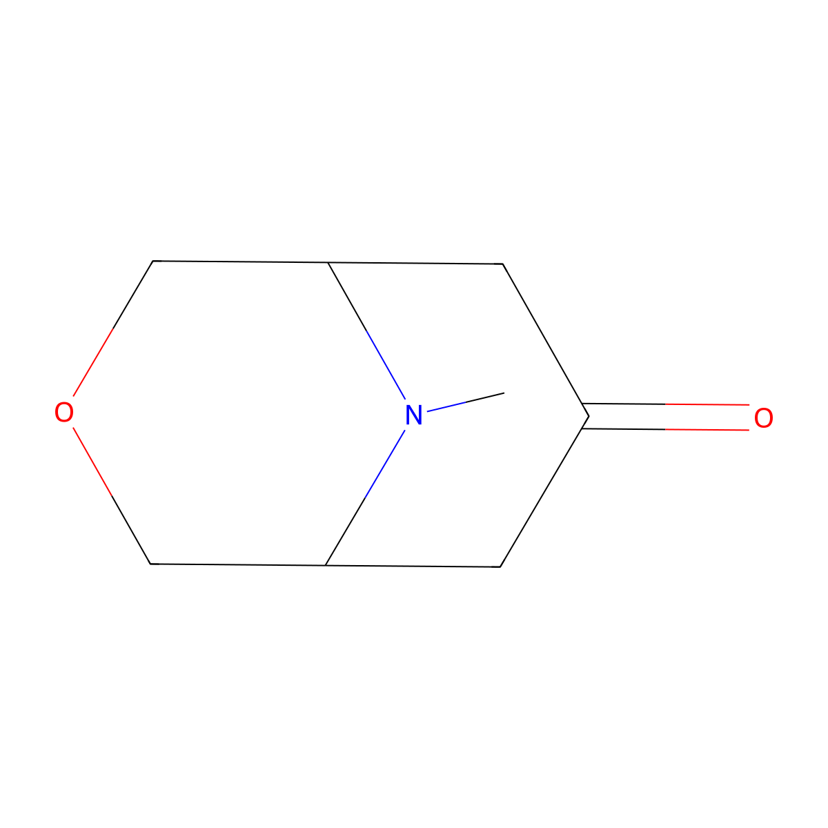 9-Methyl-3-oxa-9-azabicyclo(3.3.1)nonan-7-one molecular structure, CAS 7224-81-9