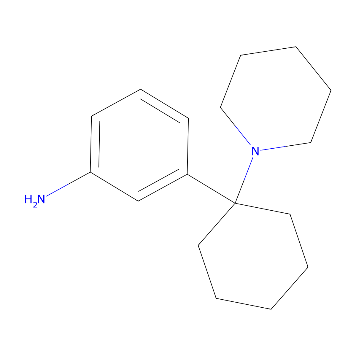3-Aminophencyclidine molecular structure, CAS 72242-00-3