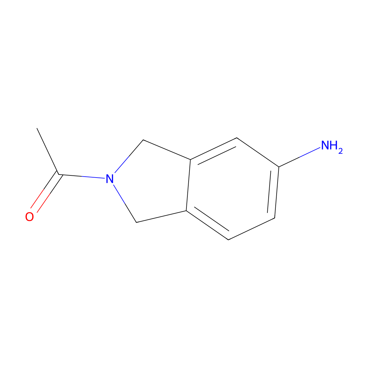 1-(5-amino-2,3-dihydro-1H-isoindol-2-yl)ethan-1-one molecular structure, CAS 722444-62-4