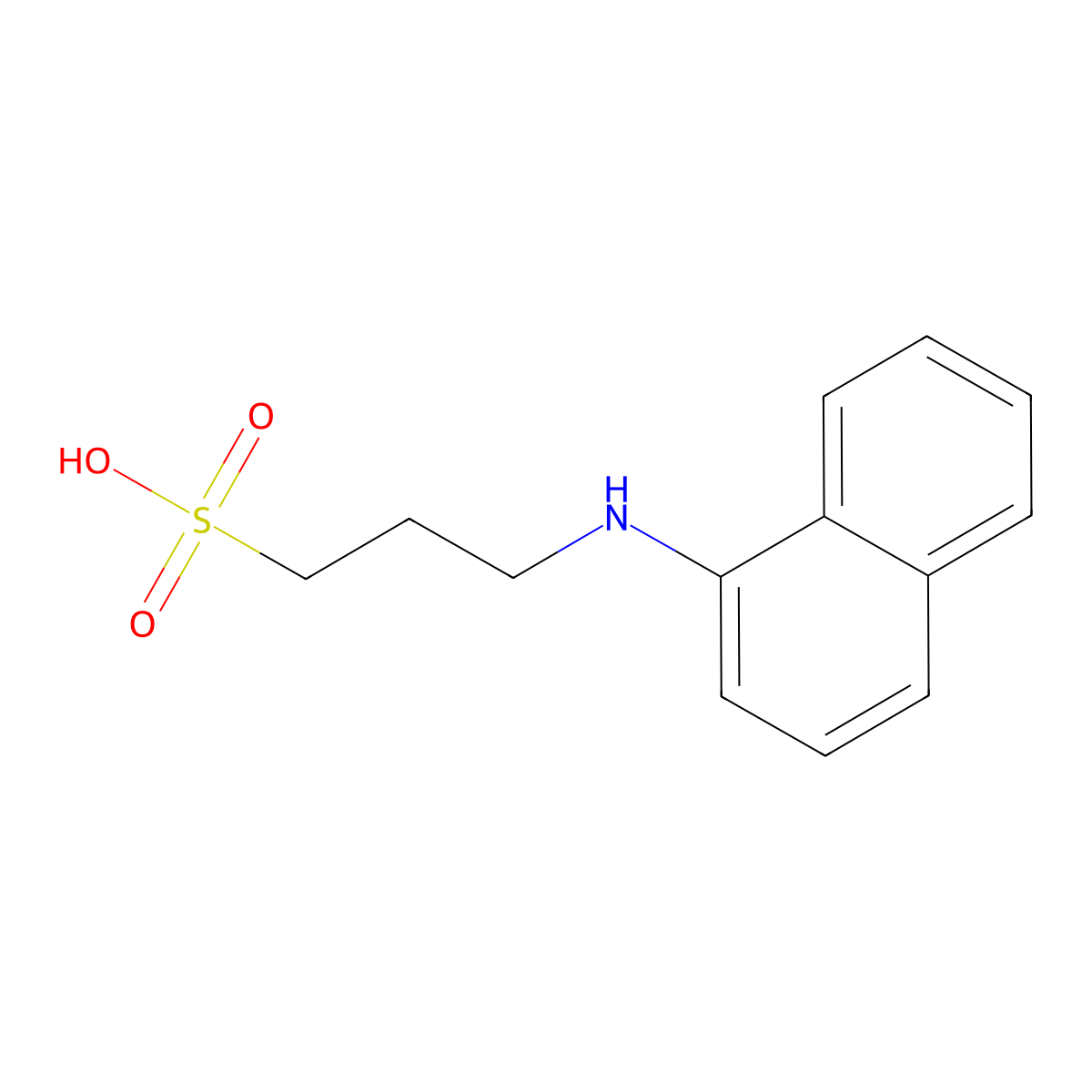 3-(1-Naphthylamino)-1-propanesulfonic acid molecular structure, CAS 722449-08-3