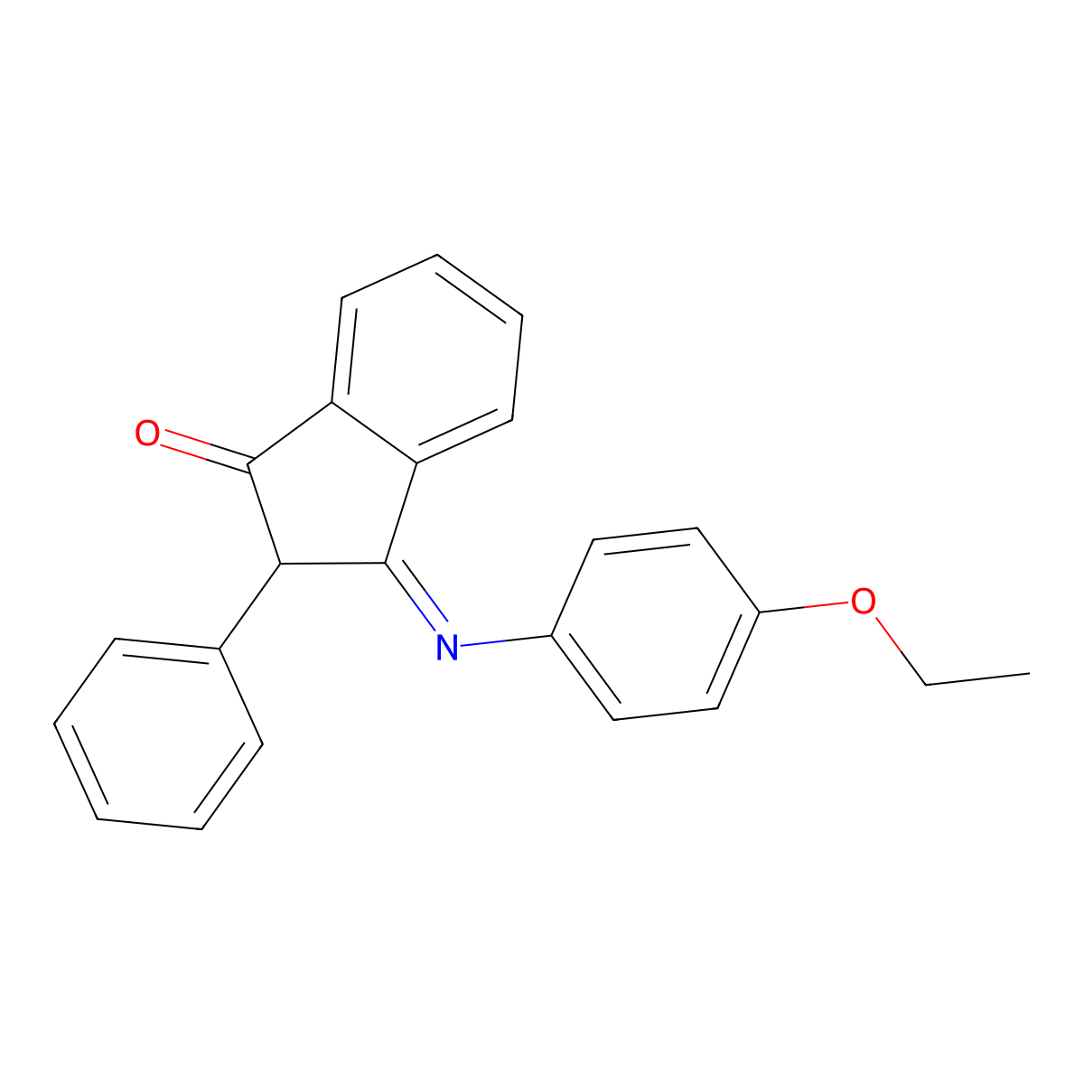 3-[(4-Ethoxyphenyl)imino]-2-phenyl-1-indanone molecular structure, CAS 722459-68-9