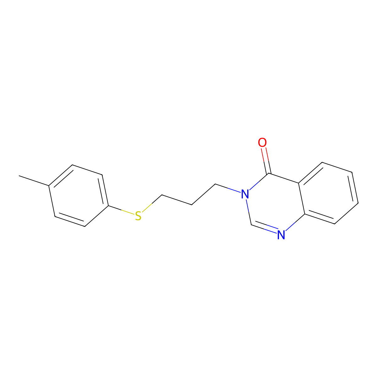 3-[3-(4-Methylphenyl)sulfanylpropyl]quinazolin-4-one molecular structure, CAS 722460-30-2