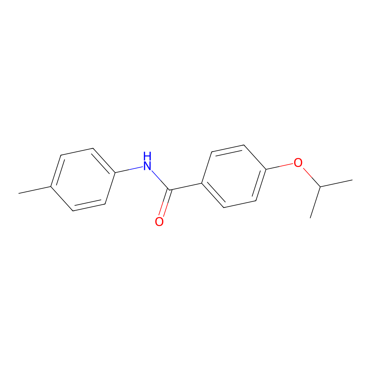 4-isopropoxy-N-(4-methylphenyl)benzamide molecular structure, CAS 722460-96-0
