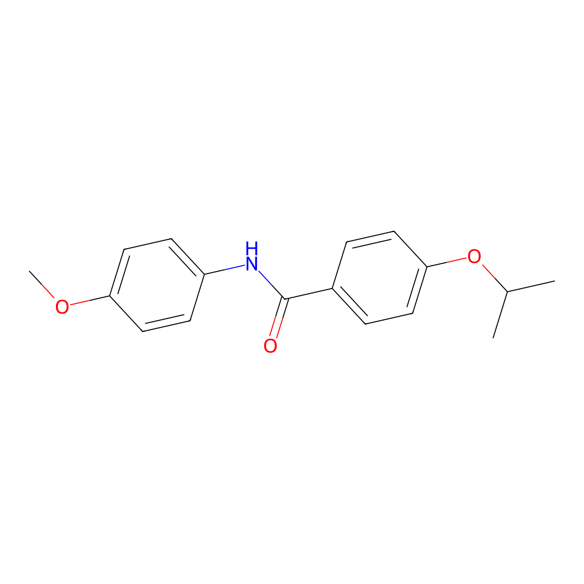 4-isopropoxy-N-(4-methoxyphenyl)benzamide molecular structure, CAS 722460-99-3