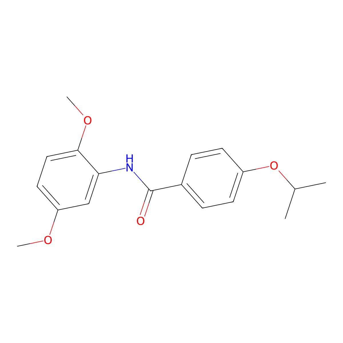 N-(2,5-dimethoxyphenyl)-4-propan-2-yloxybenzamide molecular structure, CAS 722461-02-1