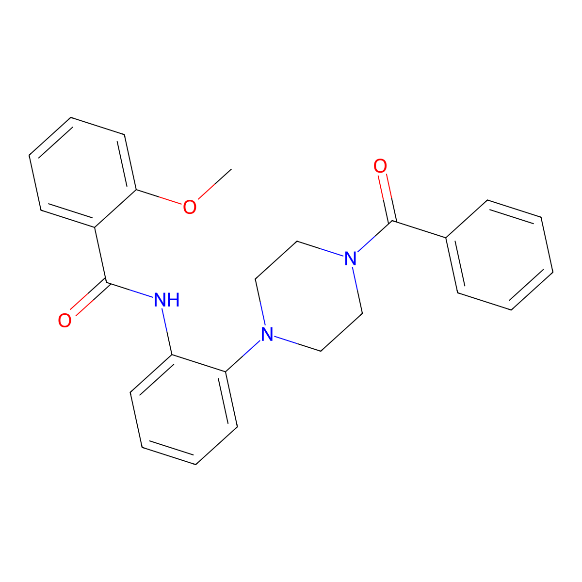 N-[2-(4-benzoylpiperazin-1-yl)phenyl]-2-methoxybenzamide molecular structure, CAS 722463-76-5