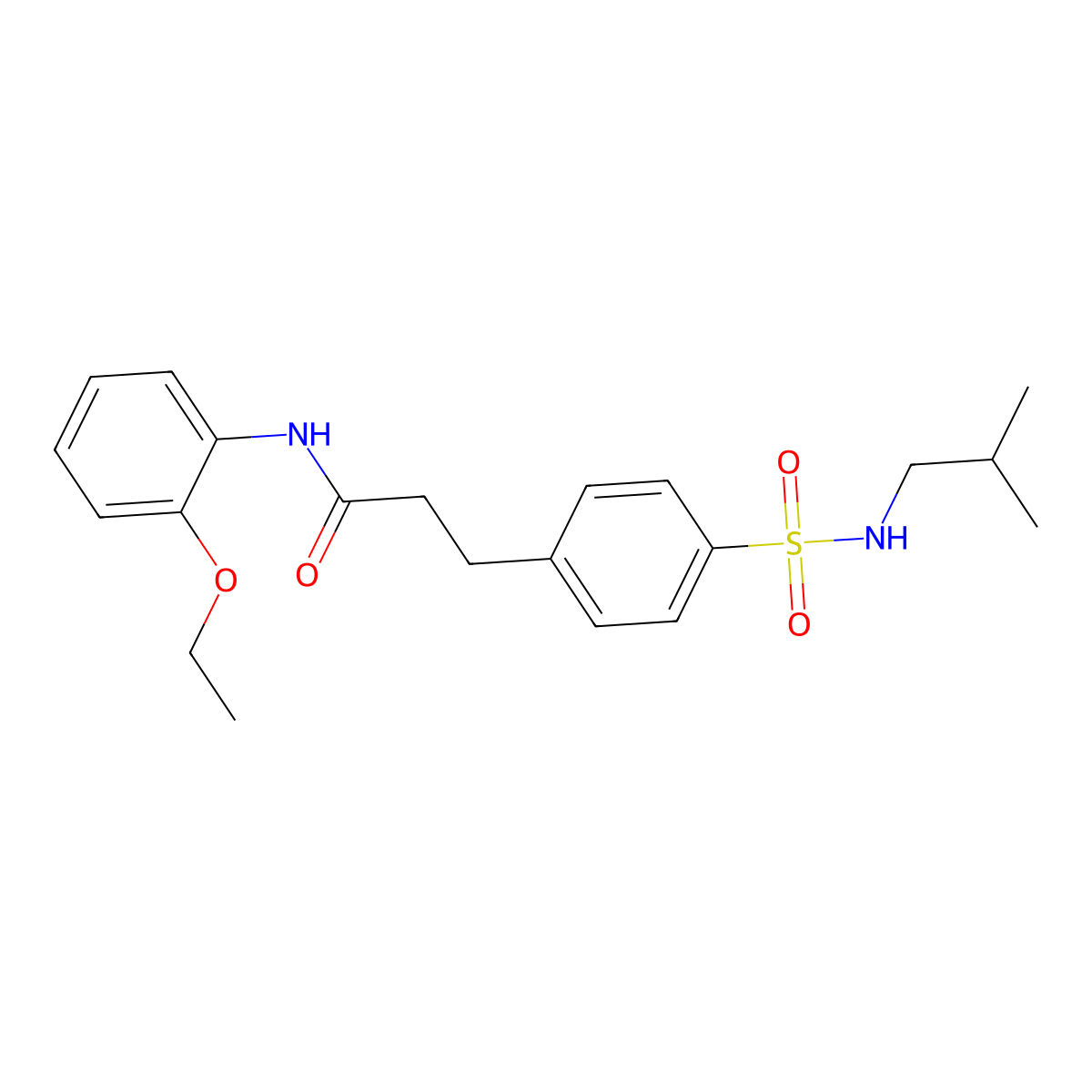 N-(2-ethoxyphenyl)-3-{4-[(isobutylamino)sulfonyl]phenyl}propanamide molecular structure, CAS 722463-80-1