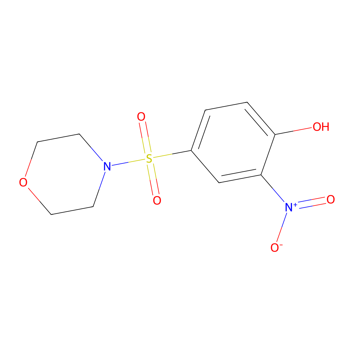 4-(Morpholine-4-sulfonyl)-2-nitrophenol molecular structure, CAS 722464-49-5
