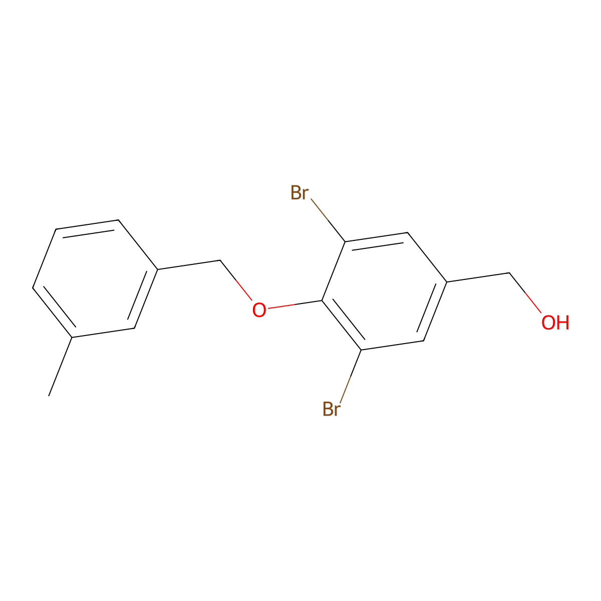 {3,5-Dibromo-4-[(3-methylbenzyl)oxy]phenyl}methanol molecular structure, CAS 722466-61-7