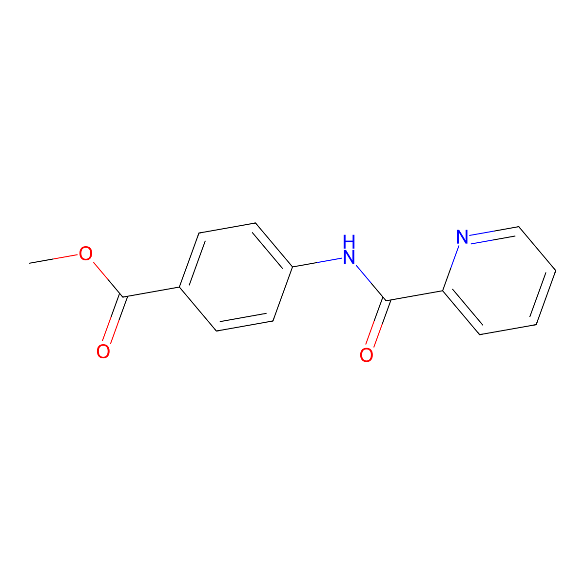 Methyl4-[(2-pyridinylcarbonyl)amino]benzoate molecular structure, CAS 722467-68-7