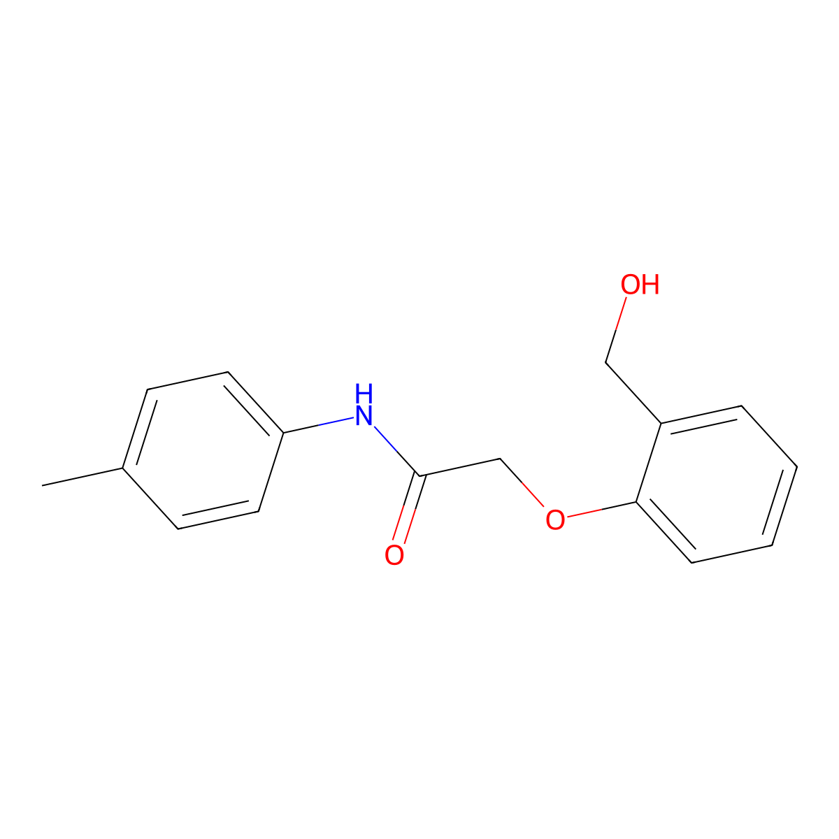 2-[2-(hydroxymethyl)phenoxy]-N-(4-methylphenyl)acetamide molecular structure, CAS 722469-25-2