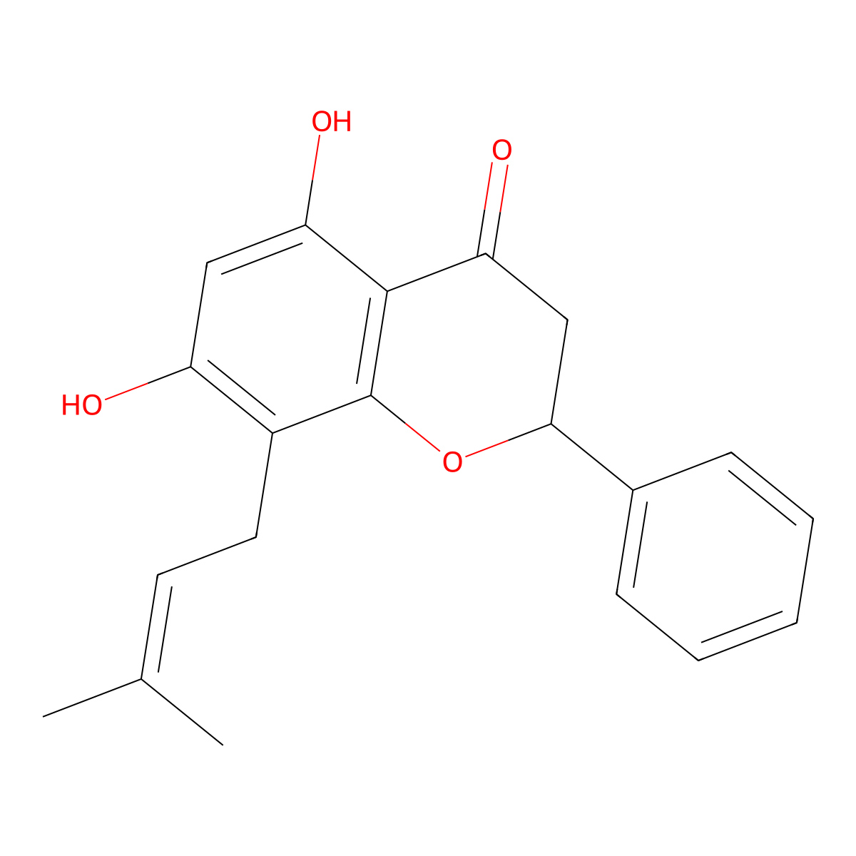8-Prenyl-rac-pinocembrin molecular structure, CAS 72247-82-6