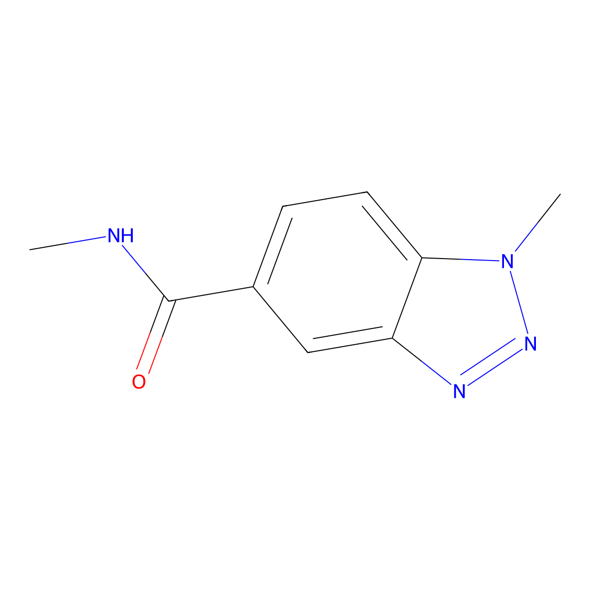 N,1-dimethyl-1H-1,2,3-benzotriazole-5-carboxamide molecular structure, CAS 722470-24-8