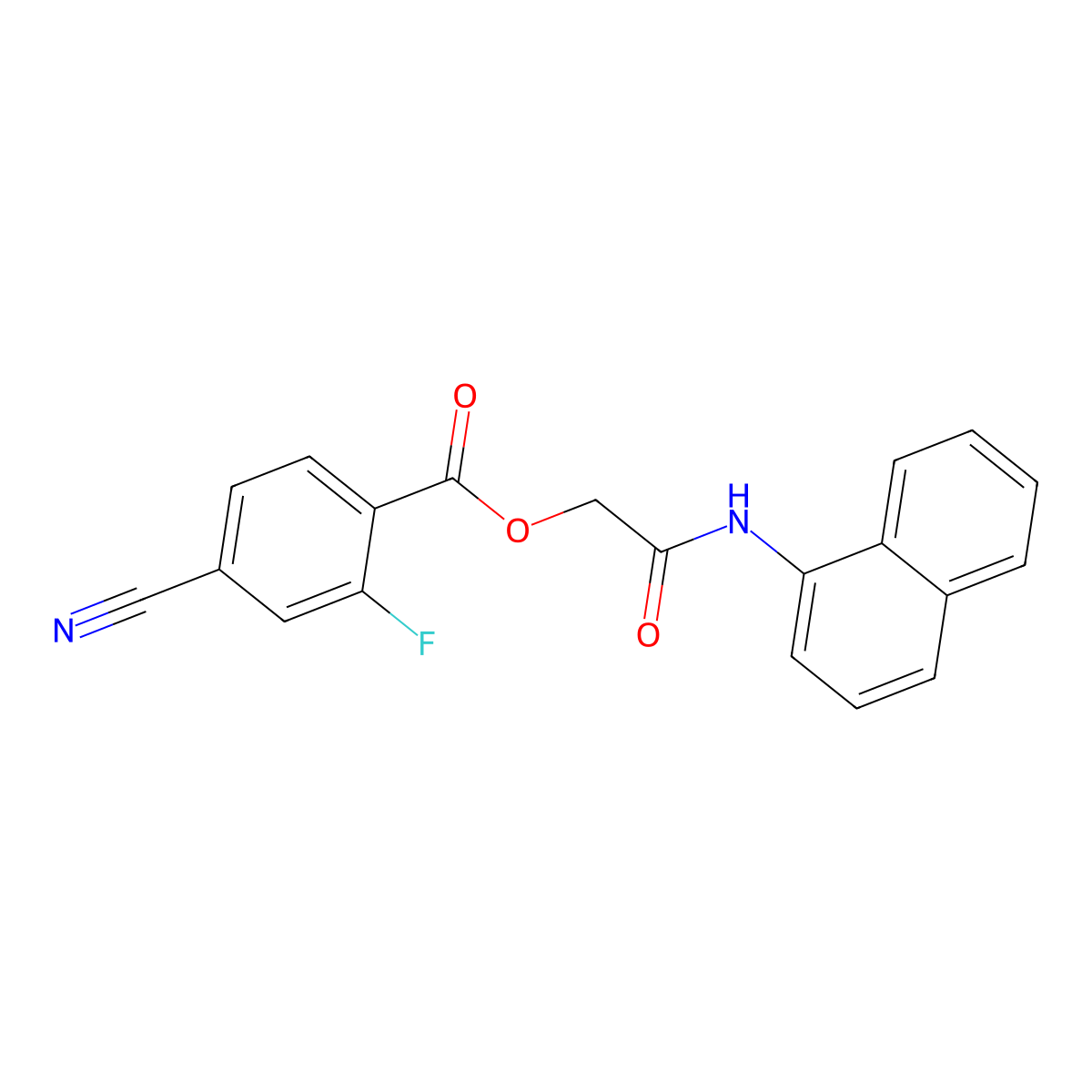 2-(1-Naphthylamino)-2-oxoethyl 4-cyano-2-fluorobenzoate molecular structure, CAS 722471-07-0