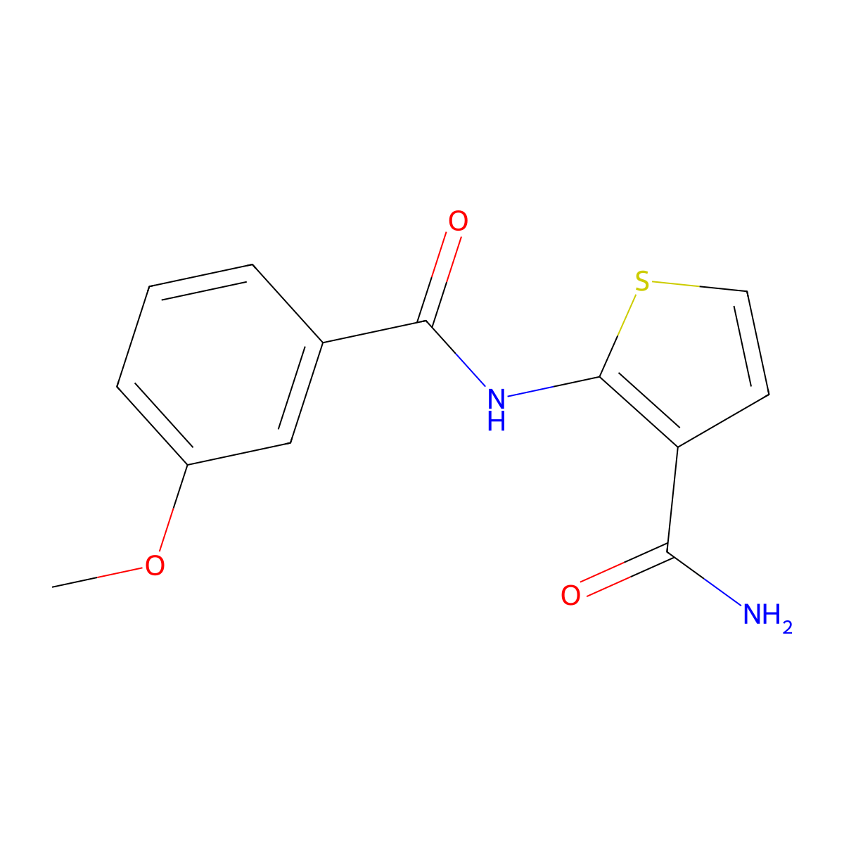 2-(3-Methoxybenzamido)thiophene-3-carboxamide molecular structure, CAS 722471-17-2