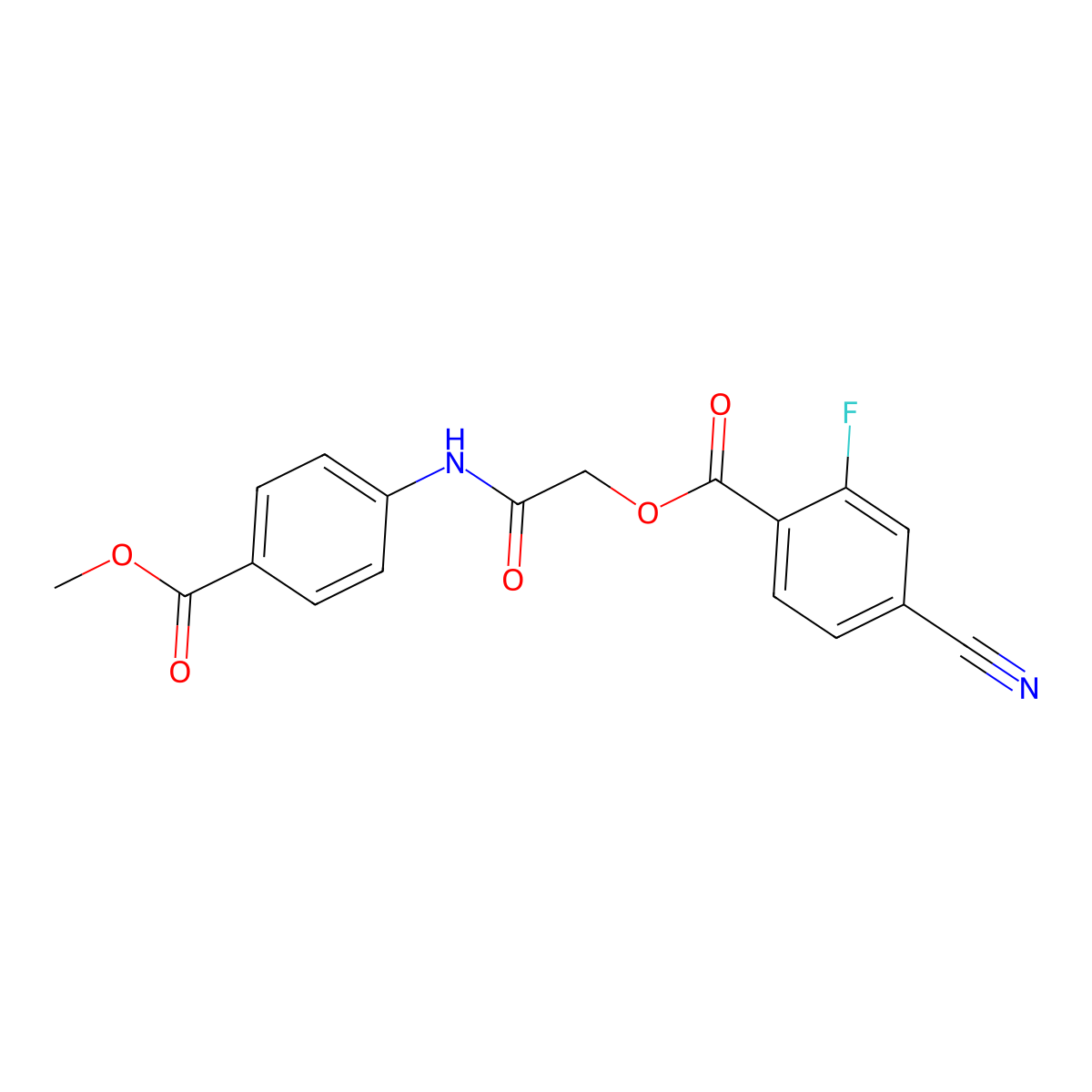 2-[4-(Methoxycarbonyl)anilino]-2-oxoethyl 4-cyano-2-fluorobenzoate molecular structure, CAS 722471-28-5