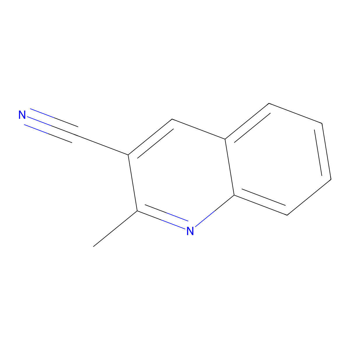 2-Methylquinoline-3-carbonitrile molecular structure, CAS 72248-92-1