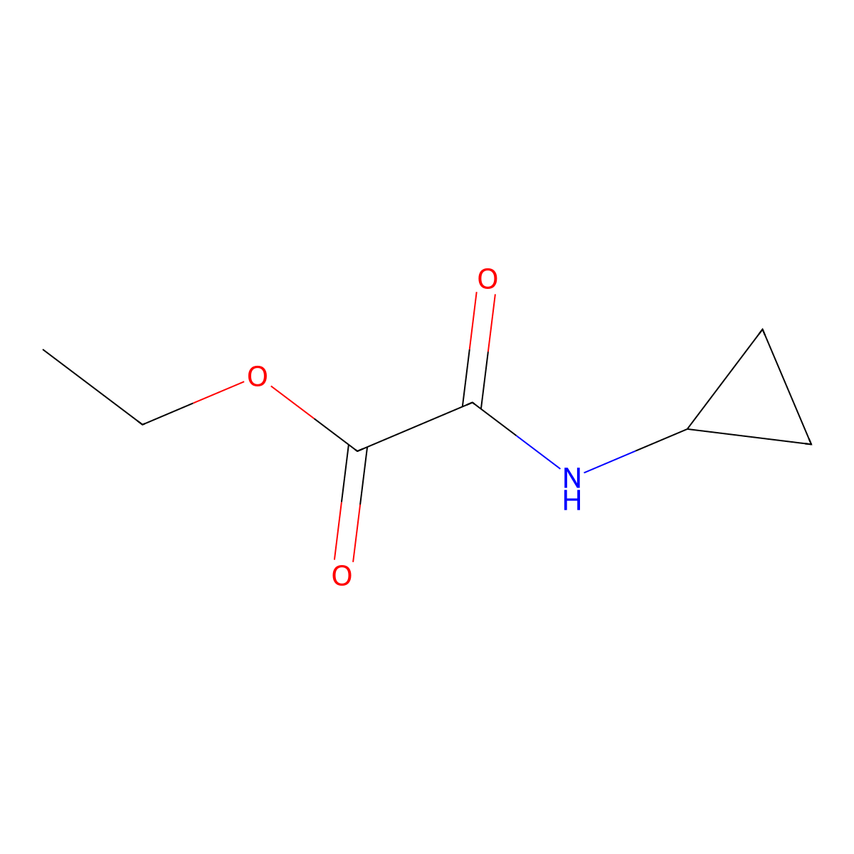 Ethyl 2-(cyclopropylamino)-2-oxoacetate molecular structure, CAS 722486-66-0