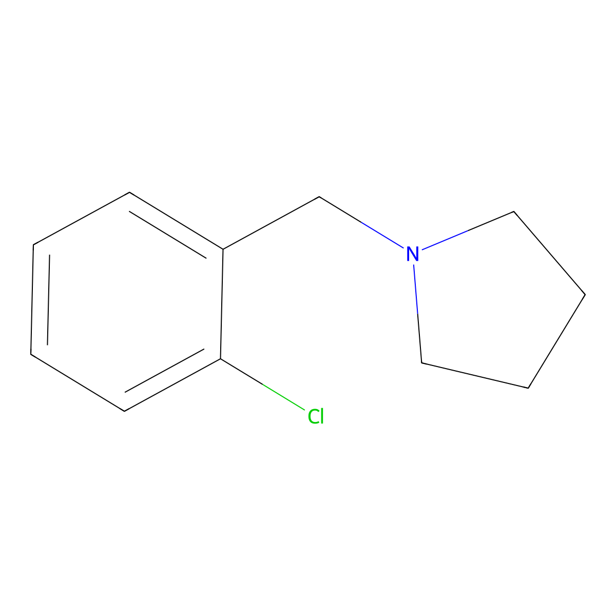 1-(2-Chlorobenzyl)pyrrolidine molecular structure, CAS 72249-97-9