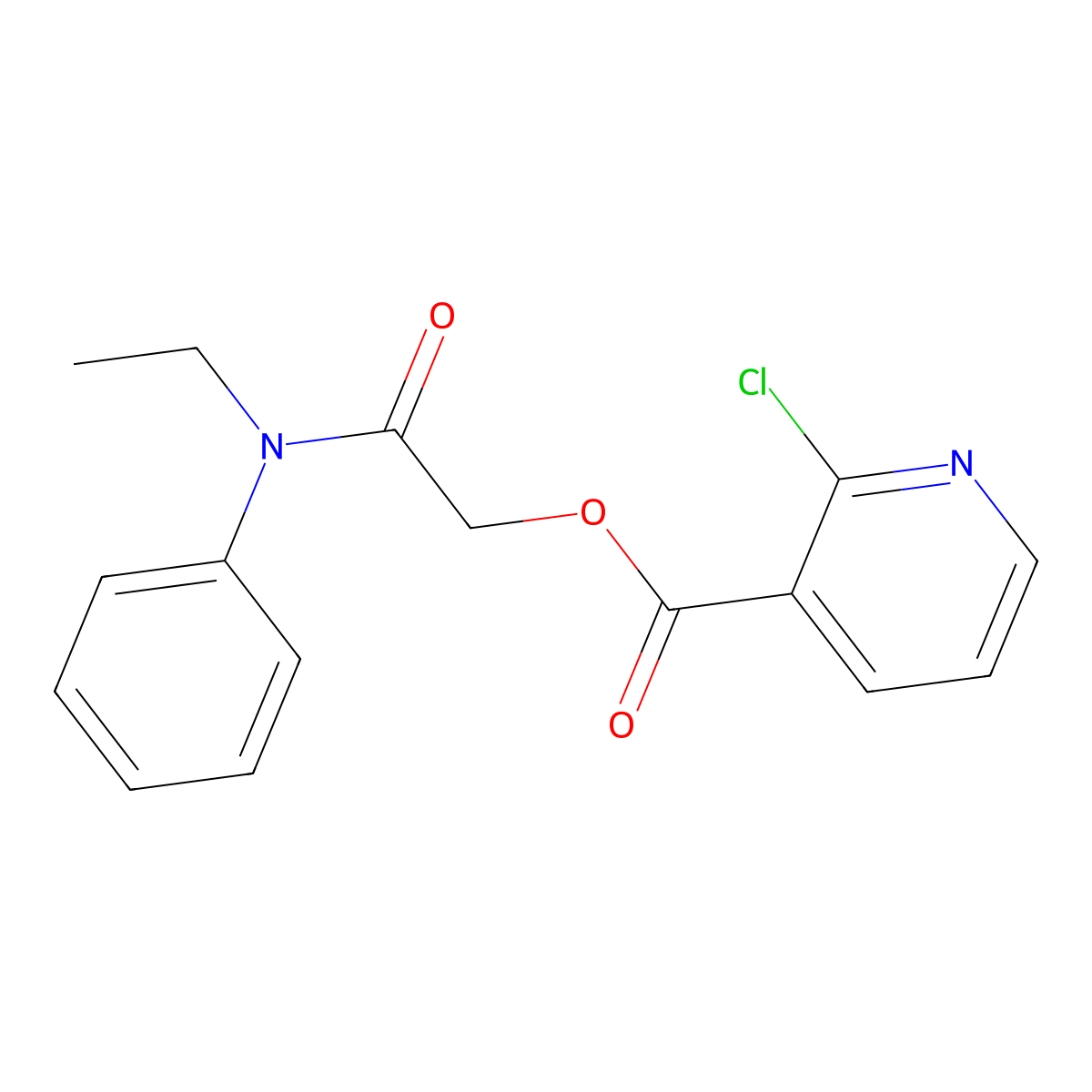 [Ethyl(phenyl)carbamoyl]methyl 2-chloropyridine-3-carboxylate molecular structure, CAS 722490-43-9