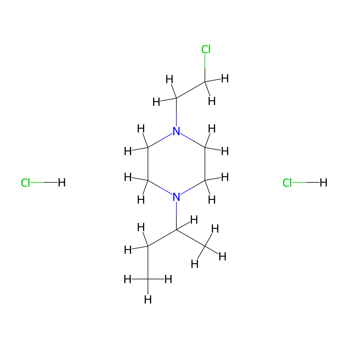1-(Butan-2-yl)-4-(2-chloroethyl)piperazine--hydrogen chloride (1/2) molecular structure, CAS 722491-43-2